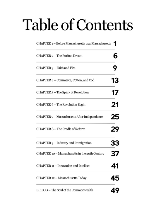 Massachusetts History